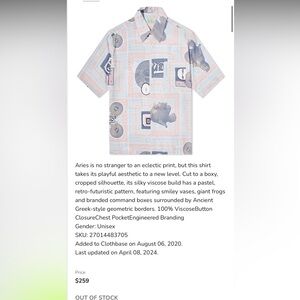 Aries Scarf Print Hawaiian Shirt